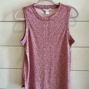 Athleta Women's pink cheetah Patterned sculpted tank